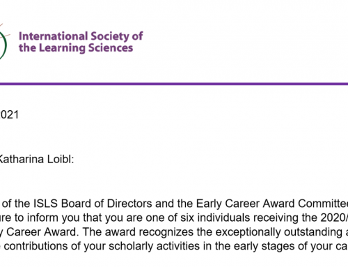 Katharina Loibl receives 2020/2021 ISLS Early Career Award